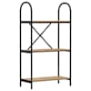 vidaXL Raamatukapp 3 tasandit 60 x 30 x 109 cm Tehispuit K&auml;sit&ouml;&ouml;puu