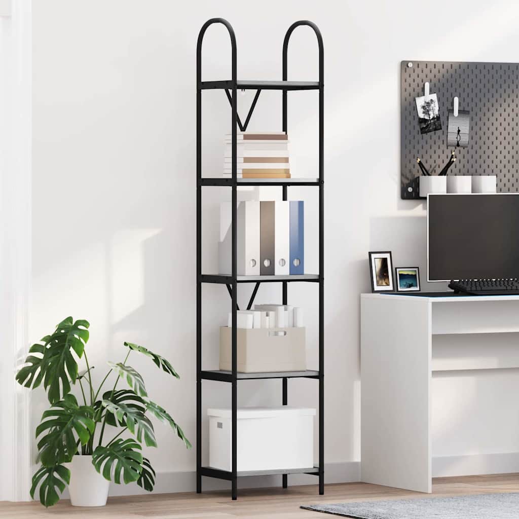 vidaXL Raft pentru cărți sonoma gri 40 x 30 x 183 cm Lemn compozit