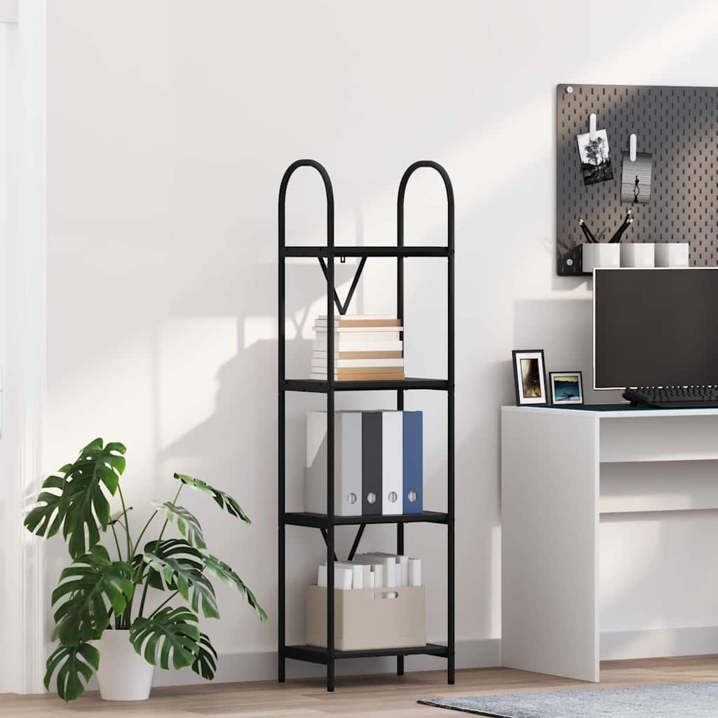 vidaXL Raft pentru cărți Stejar negru 40 x 30 x 146 cm Lemn compozit