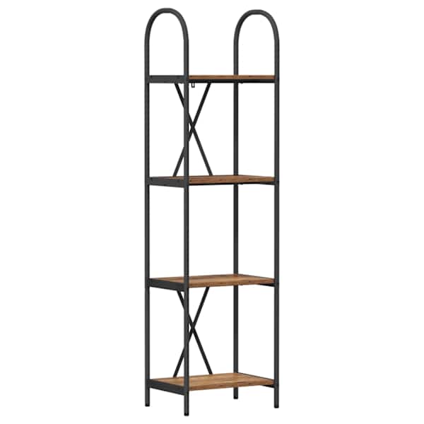 vidaXL Raamatukapp 4 tasandit 40 x 30 x 146 cm Tehispuit Vana puit