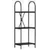 vidaXL Raamatukapp 3 tasandit 40 x 30 x 109 cm Tehispuit Must tamm