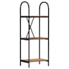 vidaXL Raamatukapp 3 tasandit 40 x 30 x 109 cm Tehispuit Vana puit