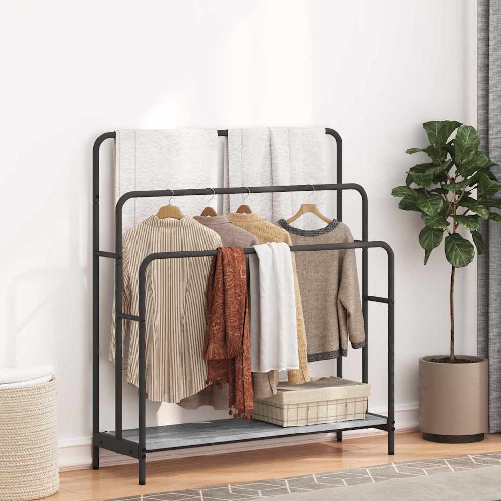 vidaXL Stativ pentru haine sonoma gri 90 x 30 x 100.5 cm Lemn compozit