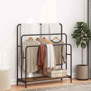 Sušilnik za oblačila s polico Star les 90 x 30 x 100,5 cm