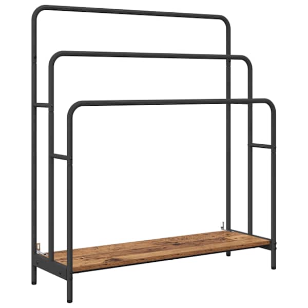 vidaXL Riidepuu riiuliga Vana puit 90 x 30 x 100,5 cm Tehispuit
