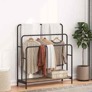 Sušilnik za oblačila s polico Umetni hrast 90 x 30 x 100,5 cm