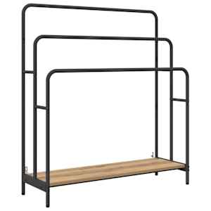 Stojan na oblečení s policí Artisanový dub 90 x 30 x 100,5 cm - obrázek 2