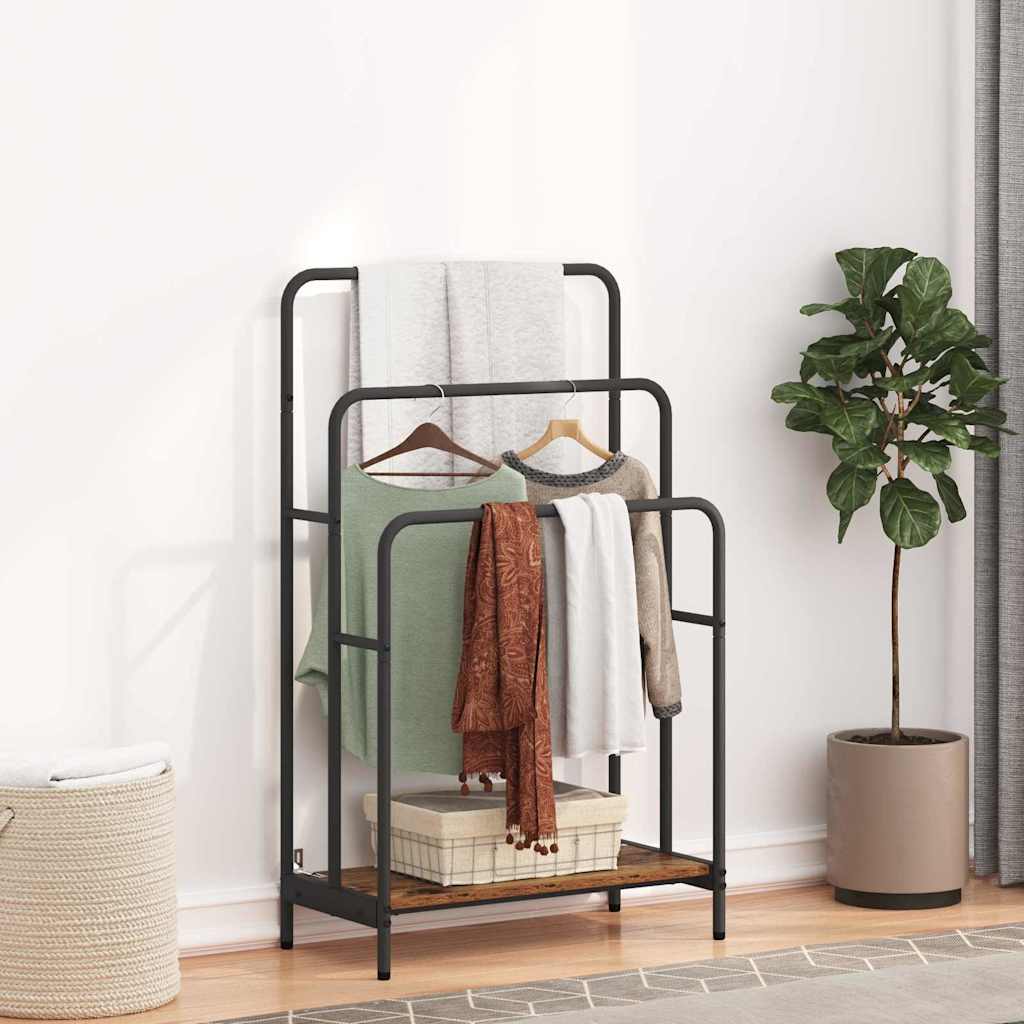 vidaXL Stativ pentru haine Lemn vechi 60 x 30 x 100.5 cm Lemn compozit