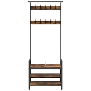 Věšák na kabáty Kouřový dub 75 x 34 x 184 cm Kompozitní dřevo - obrázek 5