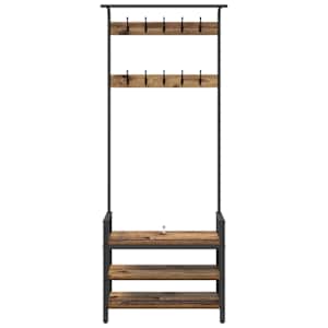 Věšák na kabáty Staré dřevo 75 x 34 x 184 cm Kompozitní dřevo - obrázek 5