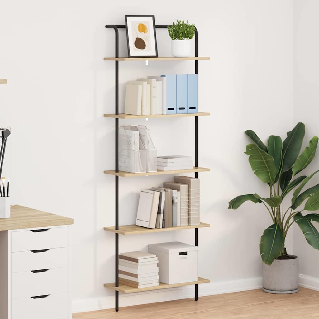 vidaXL Raft pentru cărți Stejar sonoma 60 x 24 x 168 cm Lemn compozit