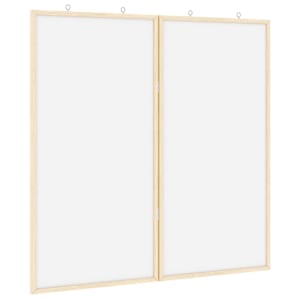 vidaXL Teabepaneel 80 x 80 x 1.4 cm M&auml;nnipuit Valge Kokkupandav