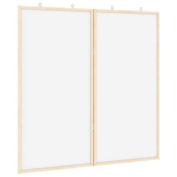 vidaXL Teabepaneel 80 x 80 x 1.4 cm M&auml;nnipuit Valge Kokkupandav