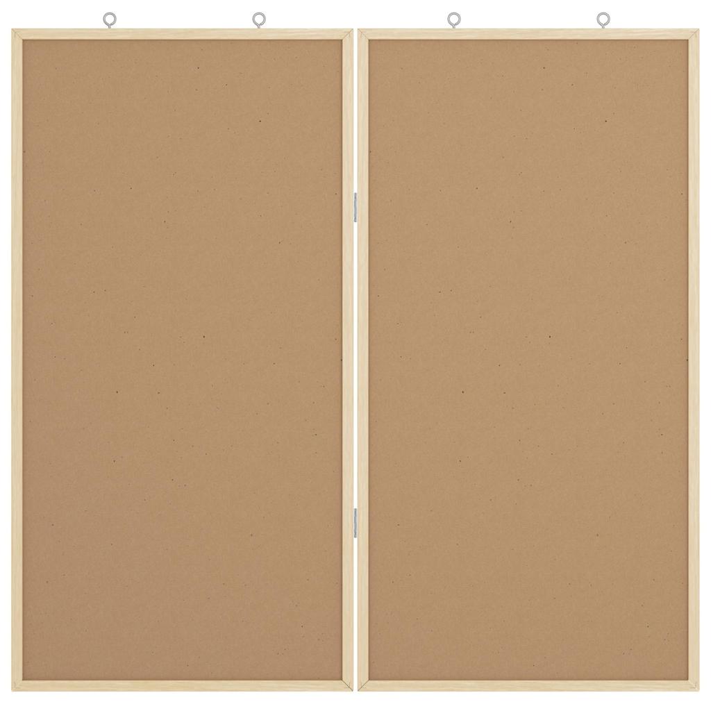 Mágneses fehértábla Fehér 80 x 1.4 x 80 cm Tömör fenyőfa 