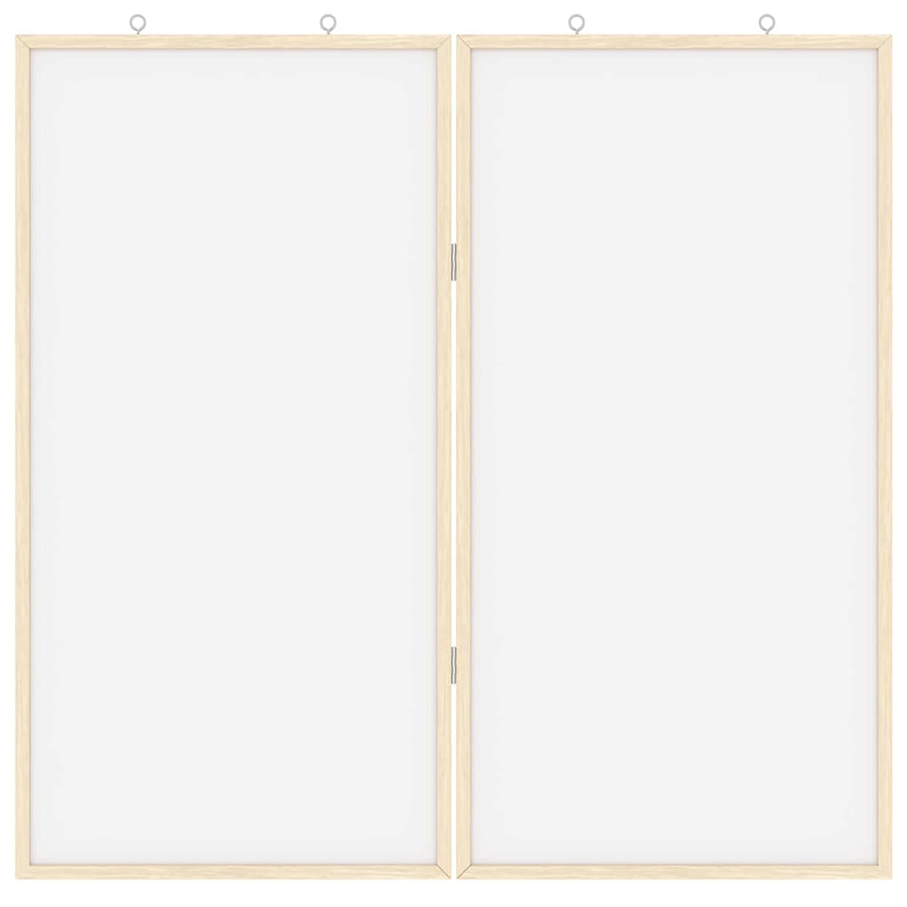 Mágneses fehértábla Fehér 80 x 1.4 x 80 cm Tömör fenyőfa 