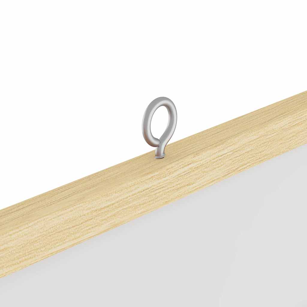 Mágneses fehértábla Fehér 100 x 1.4 x 100 cm Tömör fenyőfa 