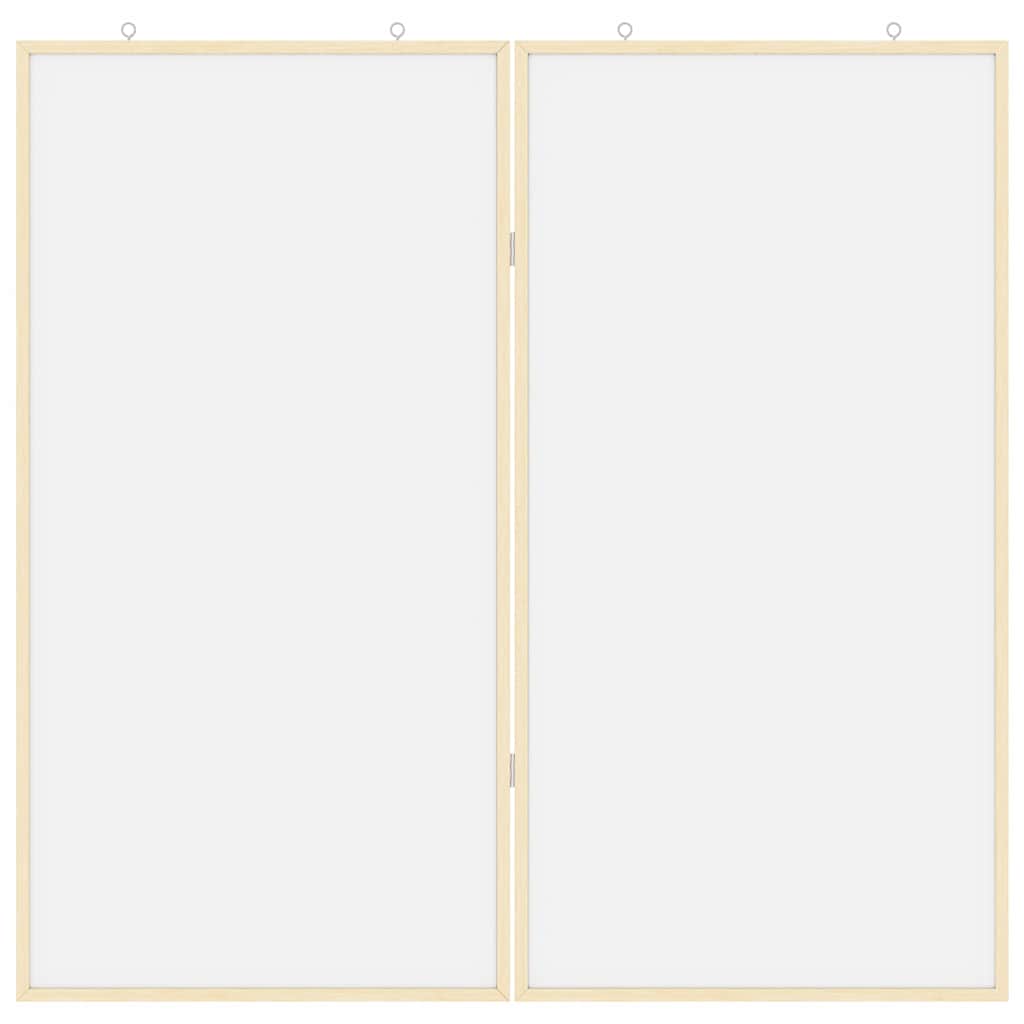 Mágneses fehértábla Fehér 100 x 1.4 x 100 cm Tömör fenyőfa 