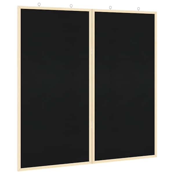 vidaXL Teabepaneel 80 x 80 x 1.4 cm M&auml;nnipuit Must Kokkupandav
