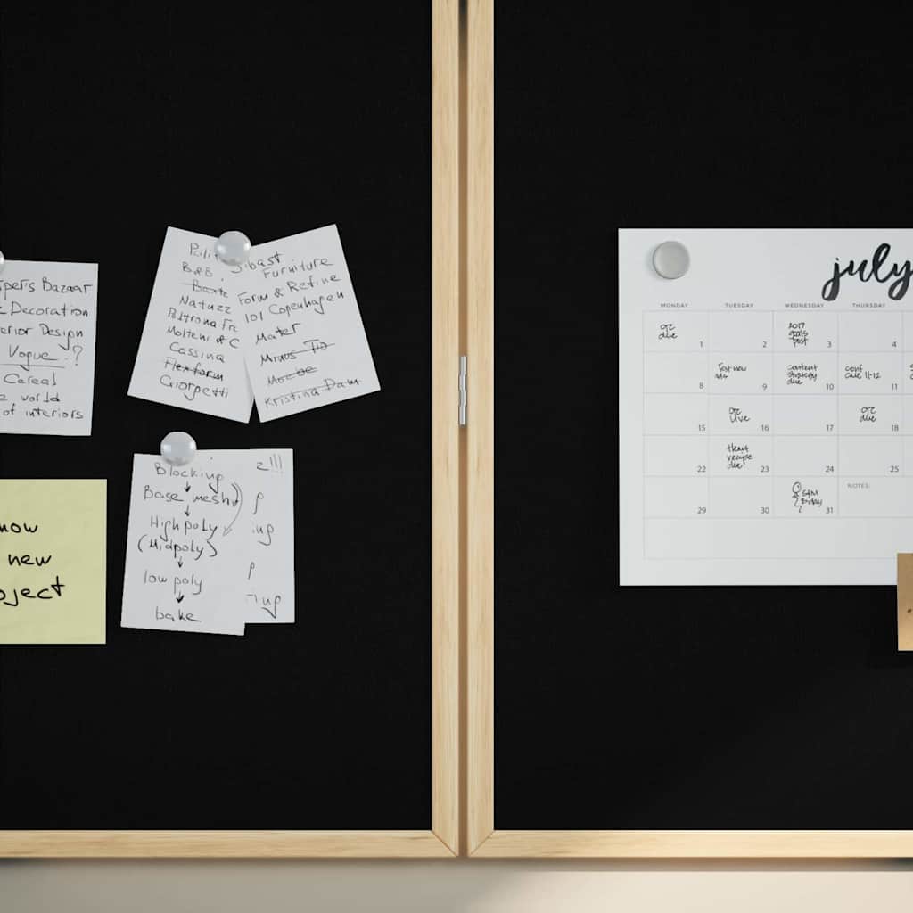 Chalkboard: Krétatábl Fekete 100 x 1.4 x 100 cm Tömör fenyőfa 