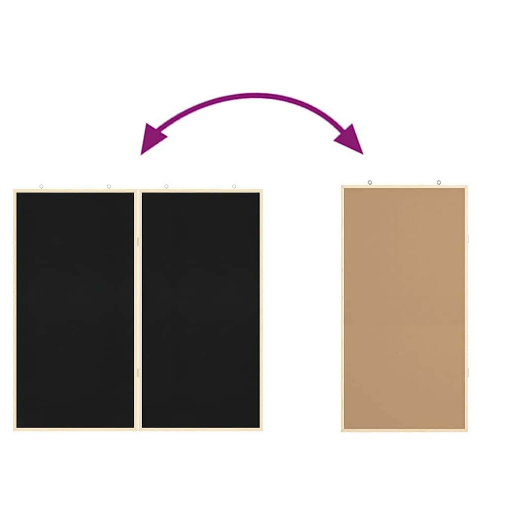 Chalkboard: Krétatábl Fekete 100 x 1.4 x 100 cm Tömör fenyőfa 