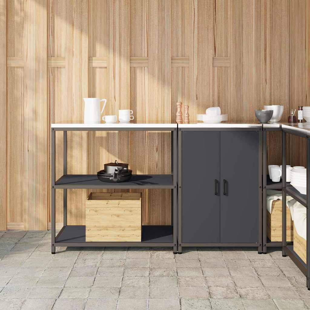 Köögivarustus 2 pcs Antratsiit 150 x 50 x 92 cm Külmpruun teras