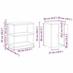 Kuchyňská skladovací sada 3 pcs Rezavá Povětrnostně odolná ocel - obrázek 17