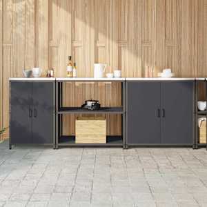 Kuhinjski set za shranjevanje HATTEM 3 pcs Antracit