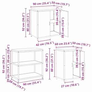 Kuchyňská skladovací sada HATTEM 3 pcs Stříbrná Nerezová ocel - obrázek 17