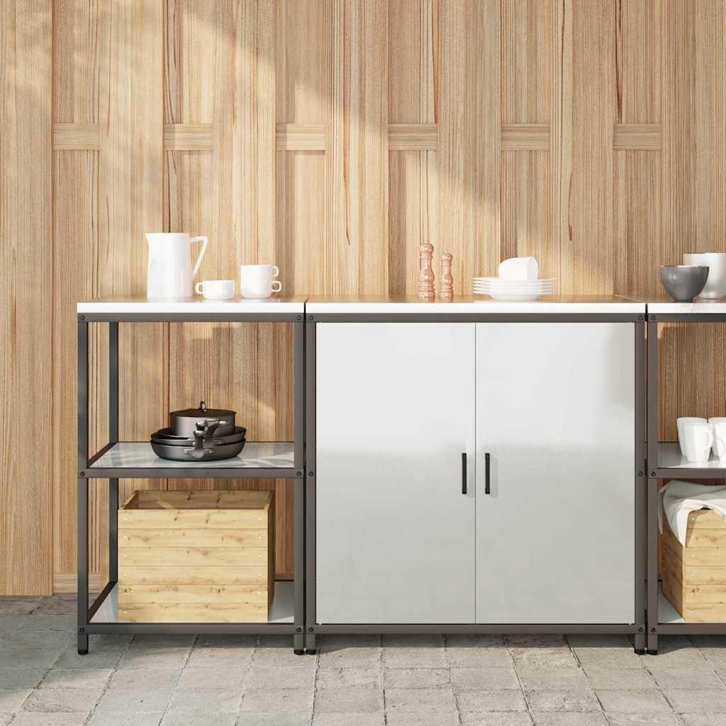 Köögivarustus 2 pcs Hõbe 150 x 50 x 92 cm Tsingitud teras