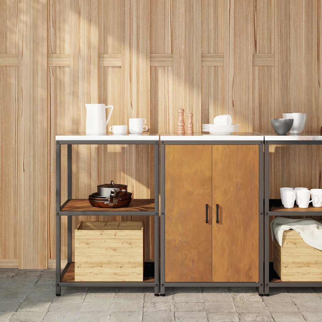 Köögivarustus 2 pcs Rooste 120 x 50 x 92 cm Kulunud teras