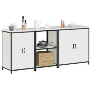Kuchyňská skladovací sada HATTEM 3 pcs Bílá - obrázek 3
