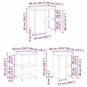Kuchyňská skladovací sada HATTEM 3 pcs Bílá - obrázek 17