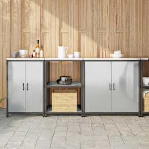 Kuhinjski set za shranjevanje 3 pcs srebrna Nerjaveče jeklo