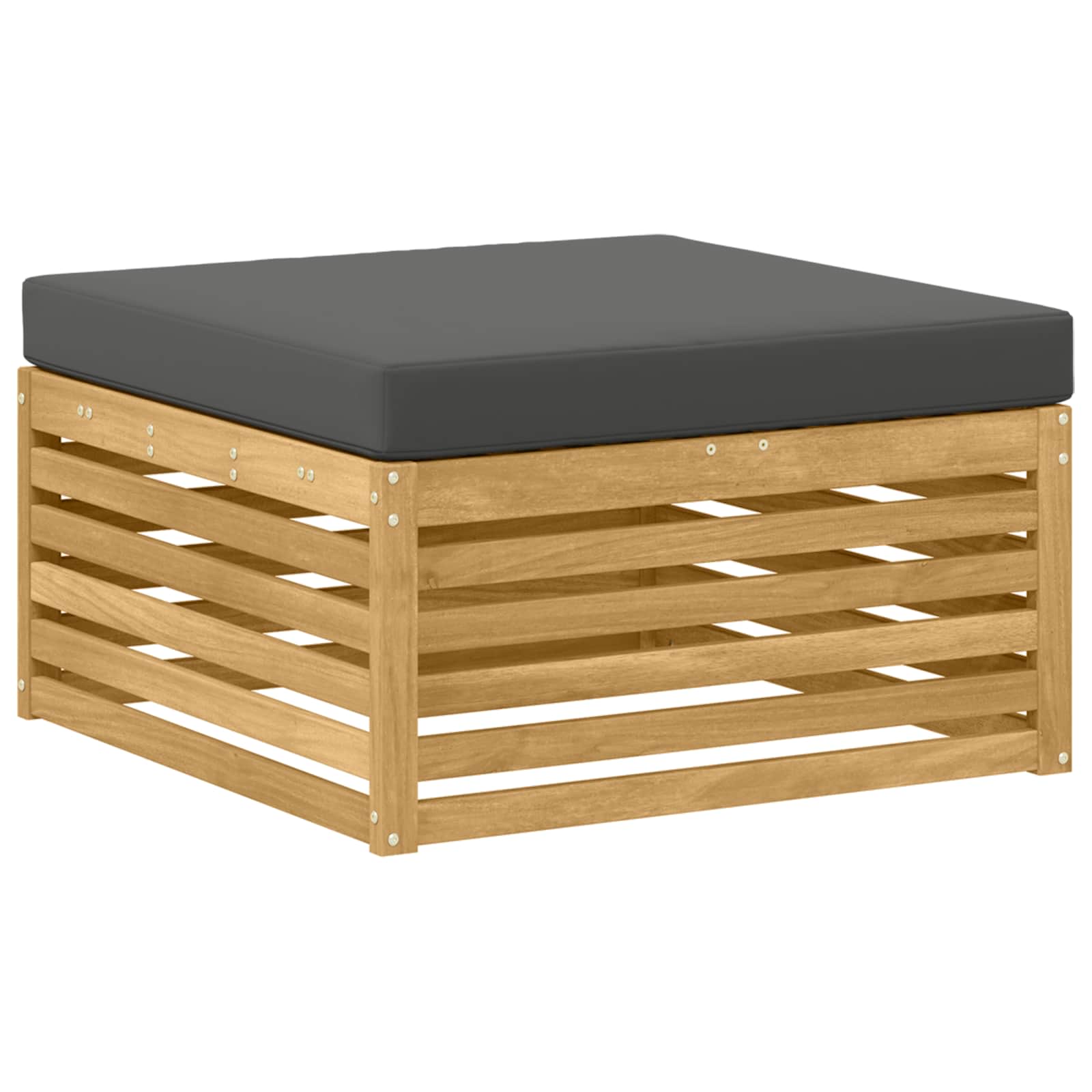 Sofa-Sets 6 pcs Wit en antracietkleurig Massief Acaciahout image 3