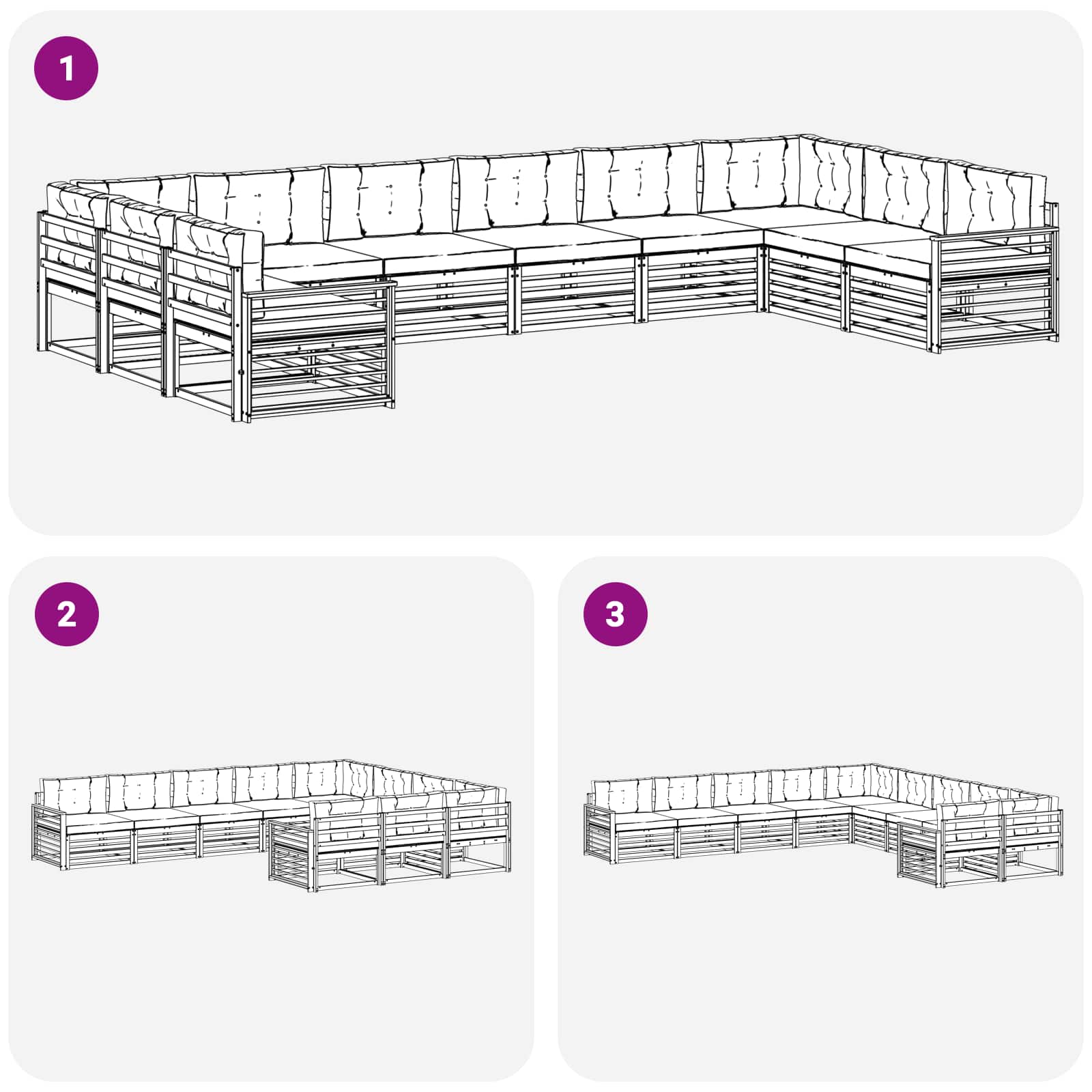 Sofa-Sets Massief Acaciahout image 7