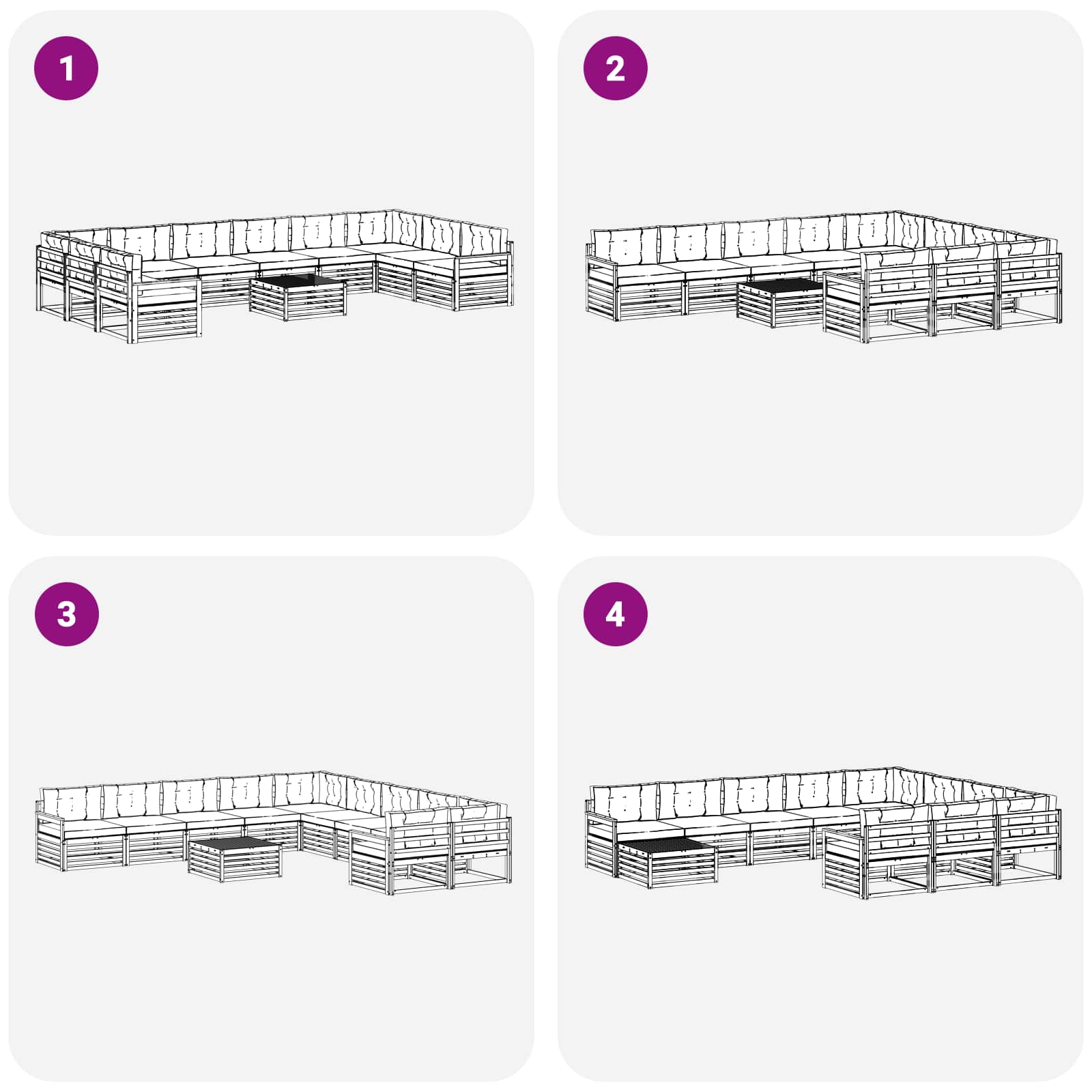 Sofa-Sets Massief Acaciahout image 7