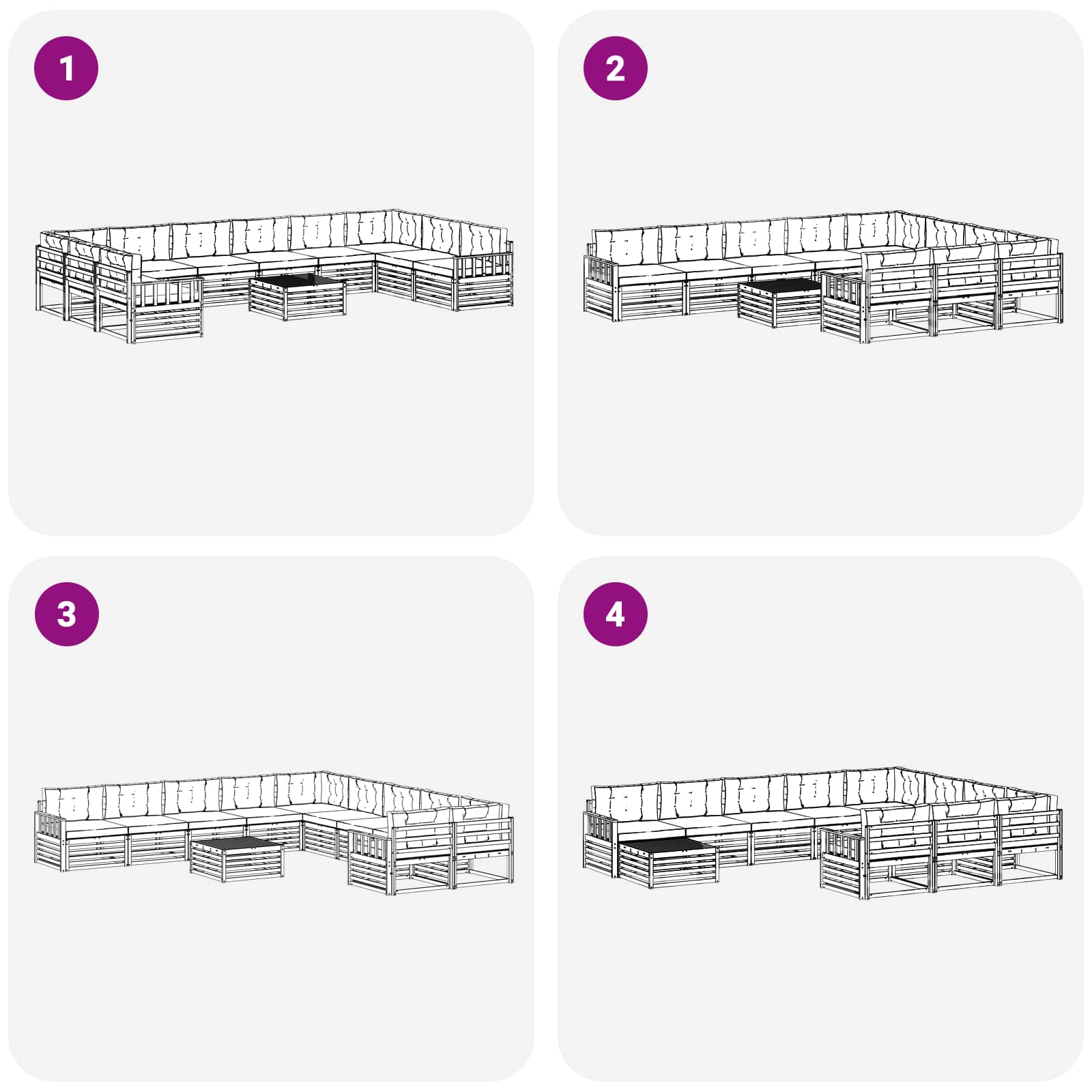 Sofa-Sets Massief Acaciahout image 7