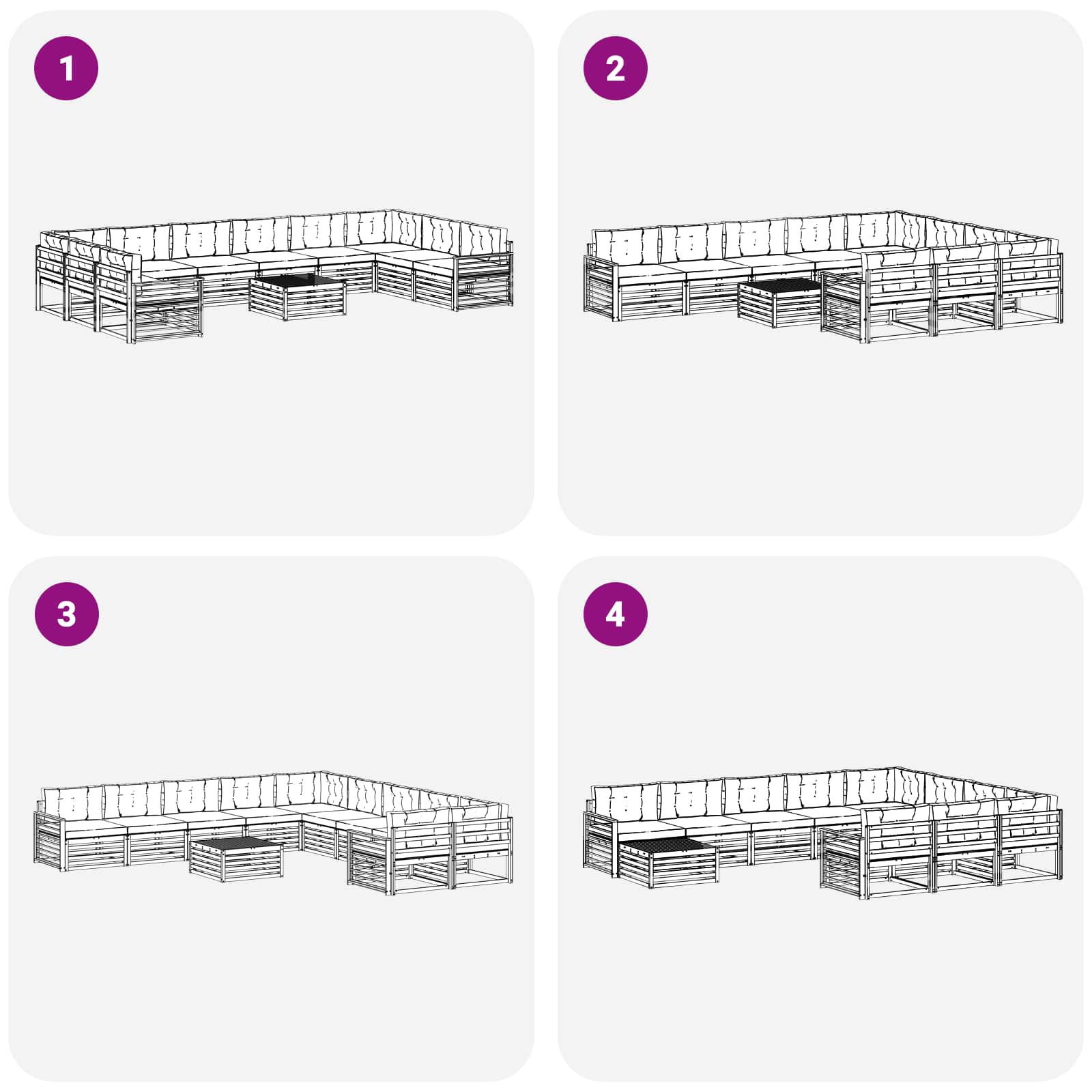 Sofa-Sets Massief Acaciahout image 7