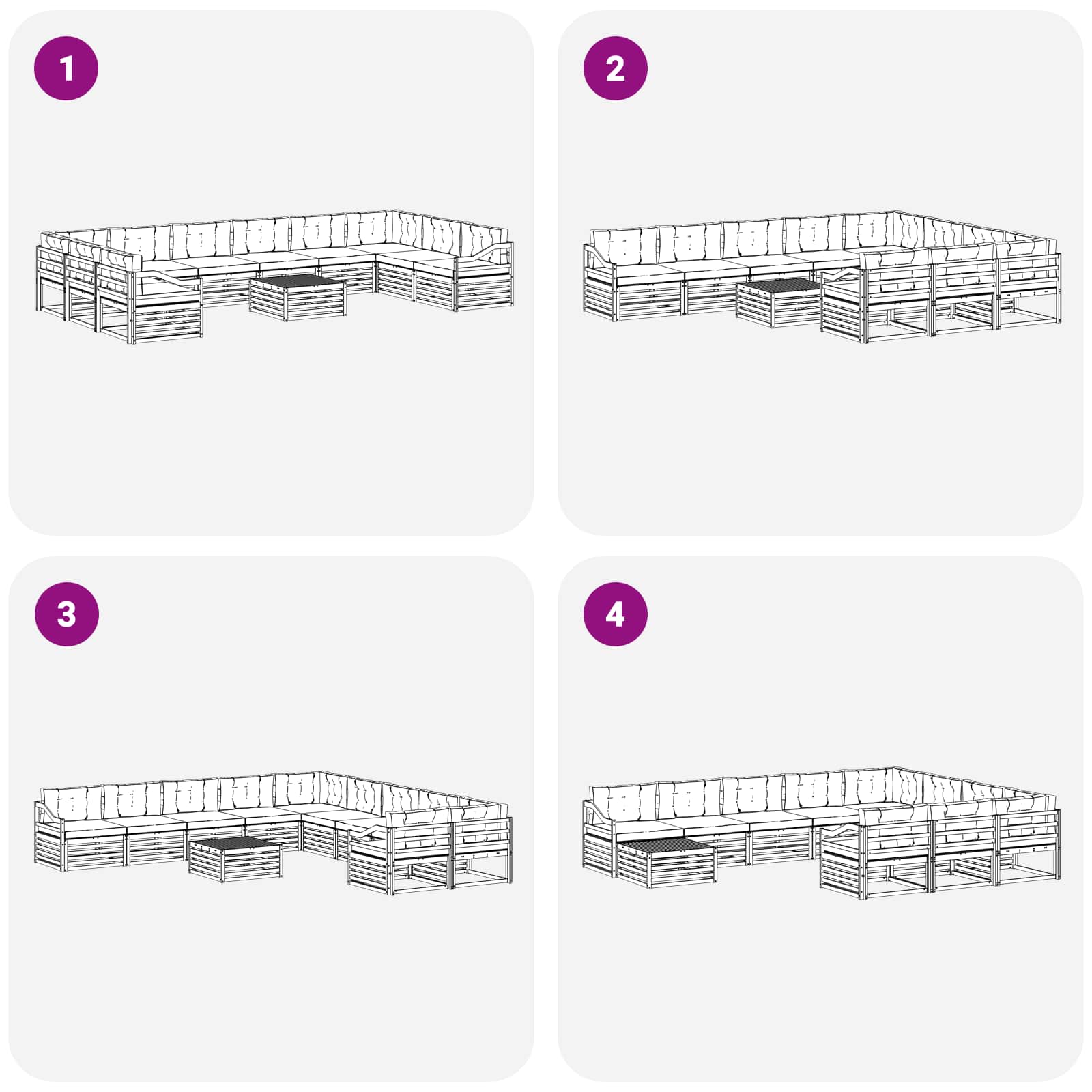 Sofa-Sets Massief Acaciahout image 7
