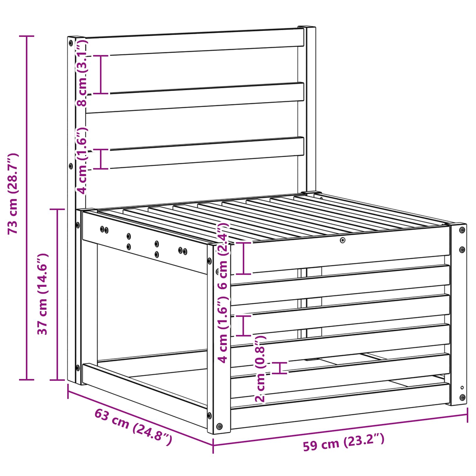 Sofa-Sets Massief Acaciahout image 6