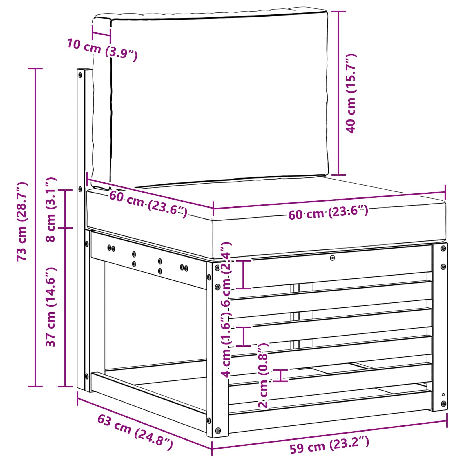Sofa-Sets Massief Acaciahout image 7