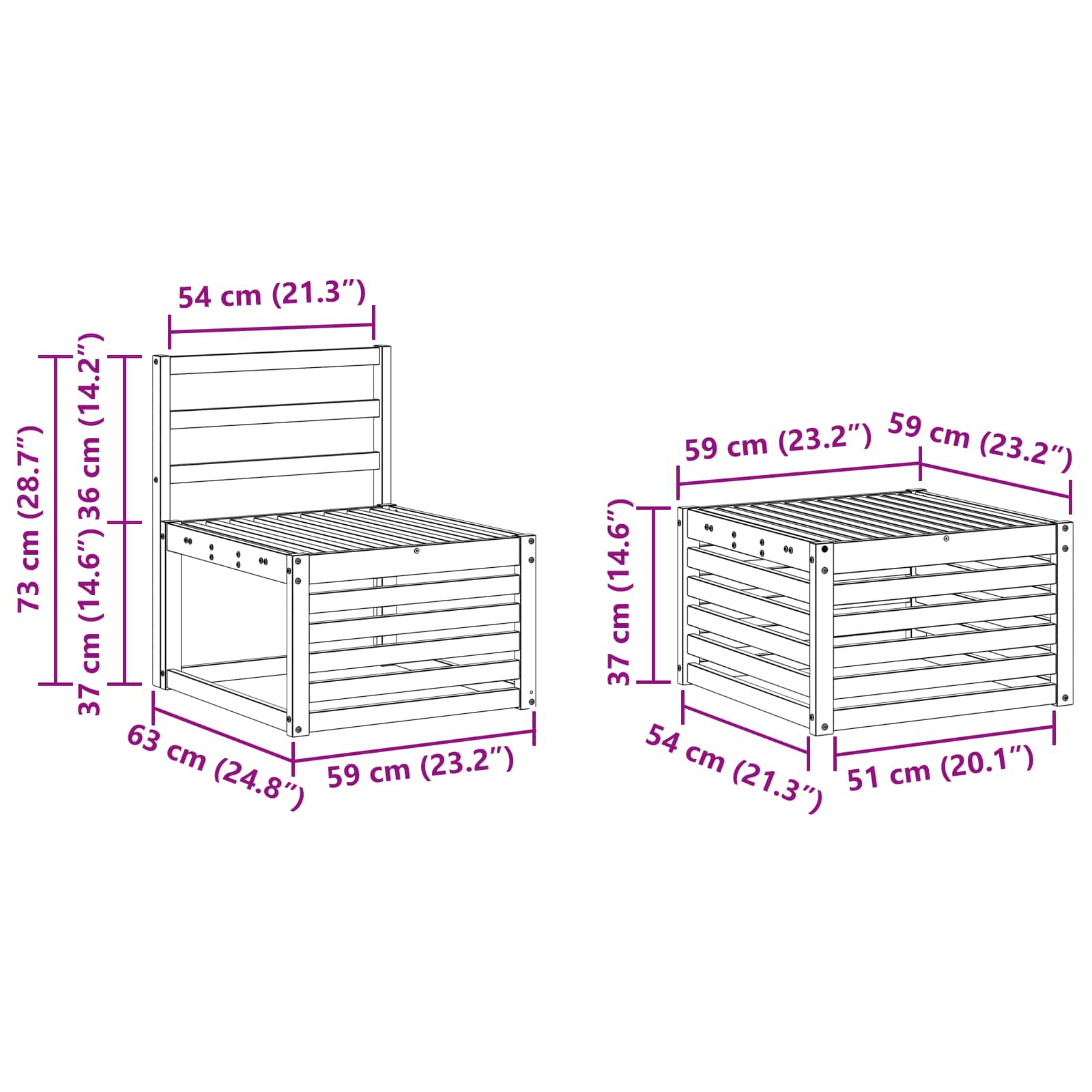 Sofa-Sets Massief Acaciahout image 9