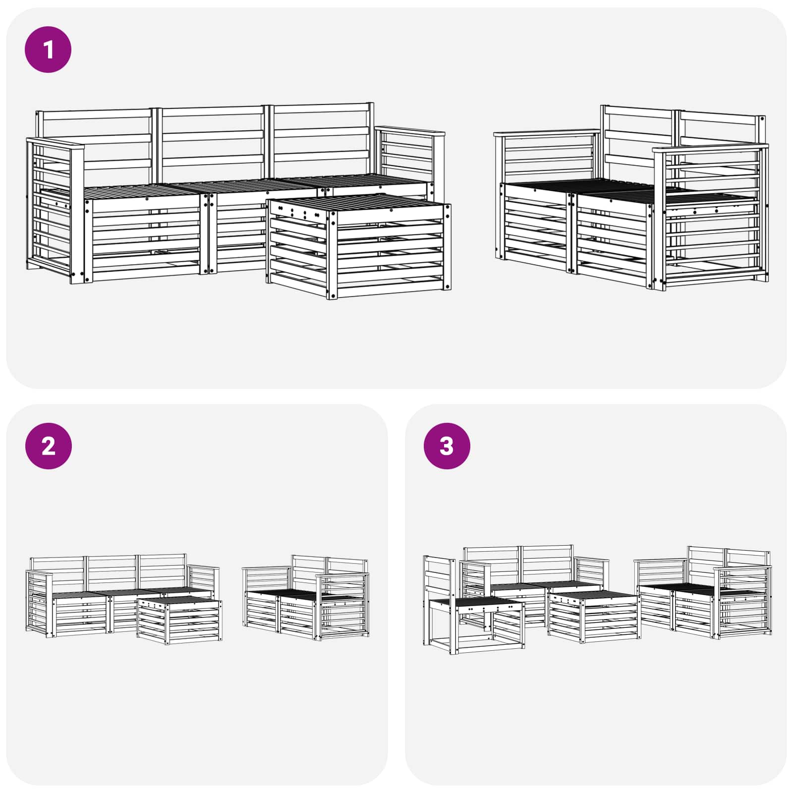 Sofa-Sets Massief Acaciahout image 7