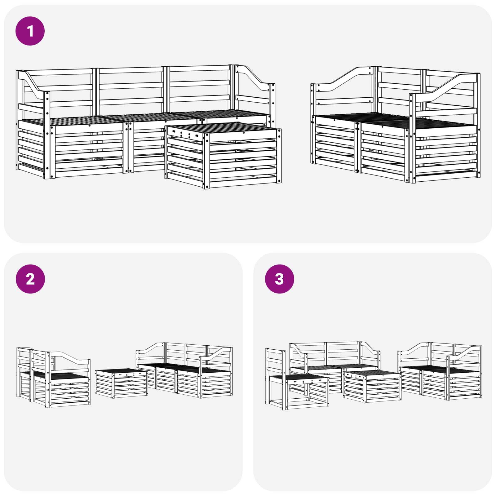 Sofa-Sets Massief Acaciahout image 7