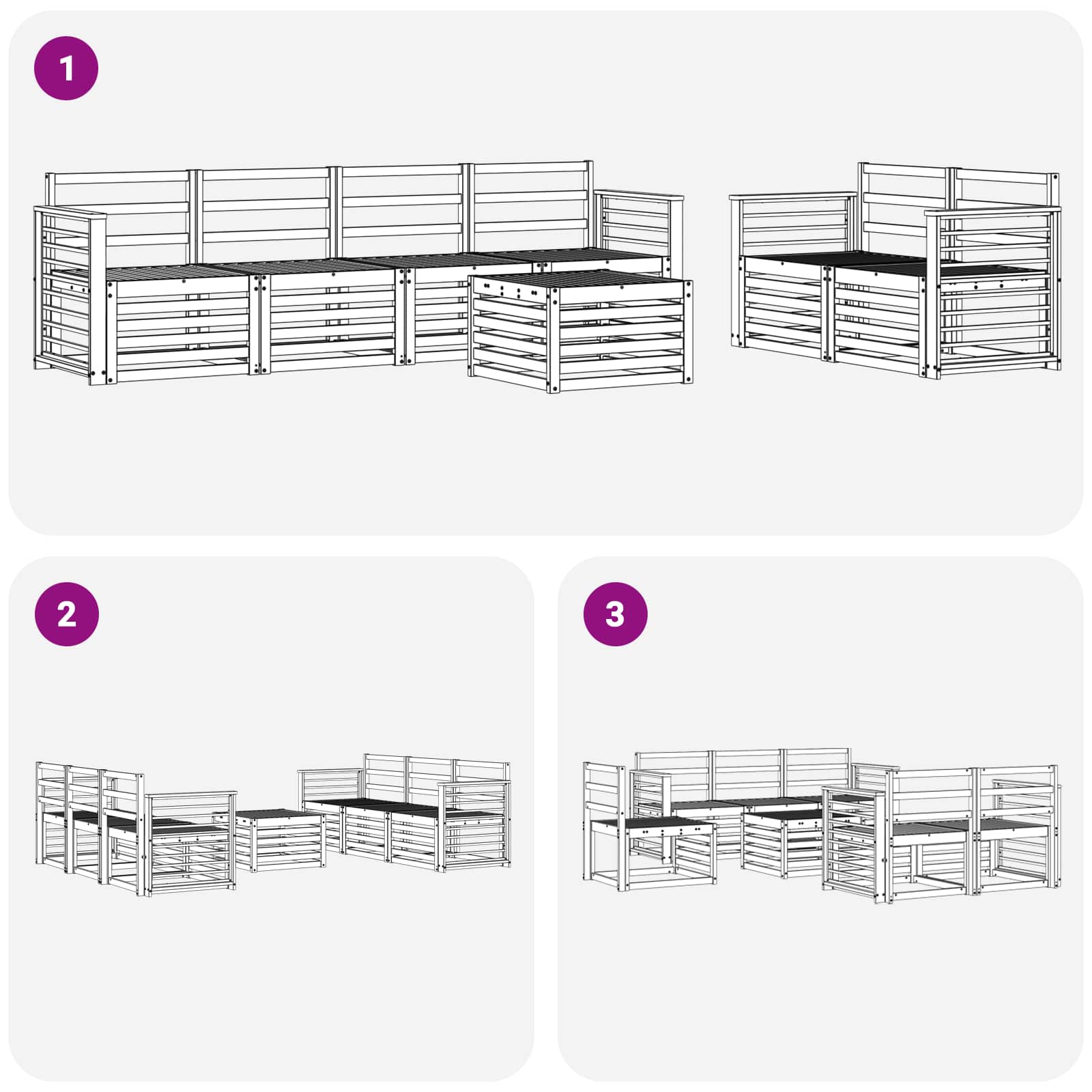 Sofa-Sets Massief Acaciahout image 7