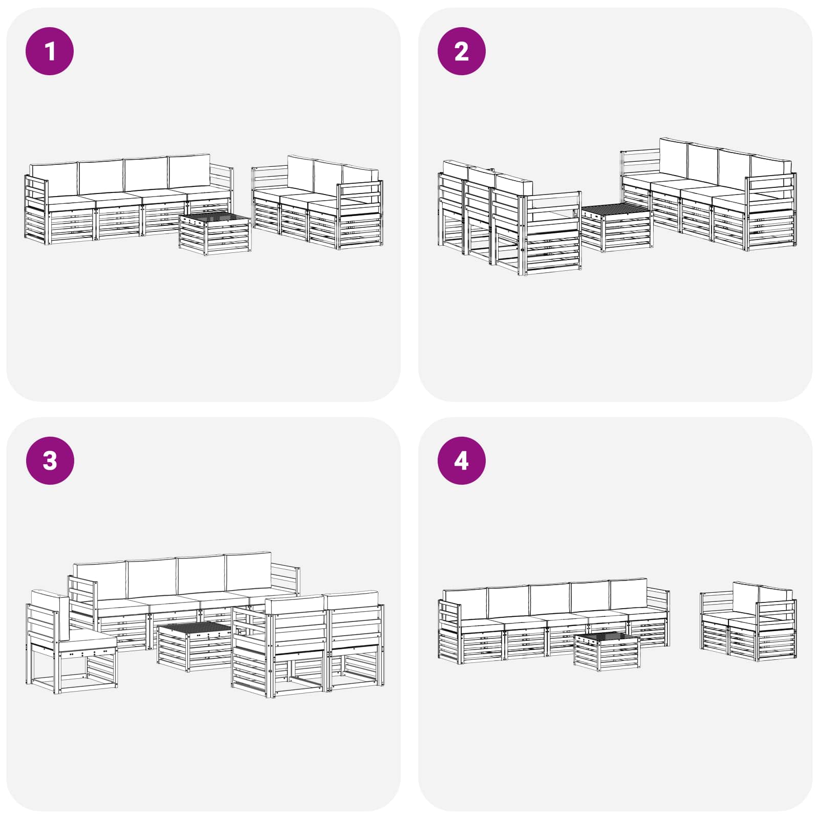 Sofa-Sets Massief Acaciahout image 6