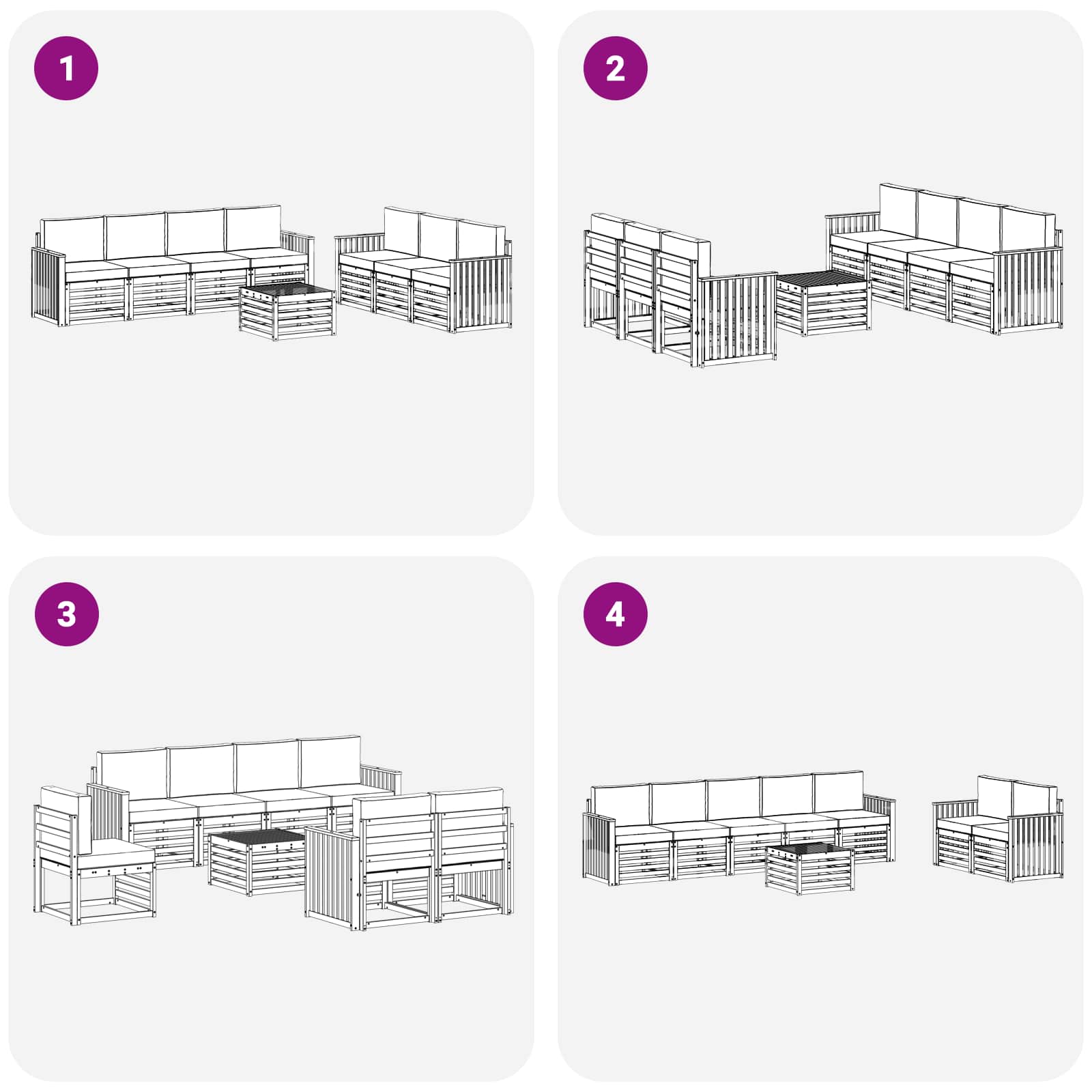 Sofa-Sets Massief Acaciahout image 6