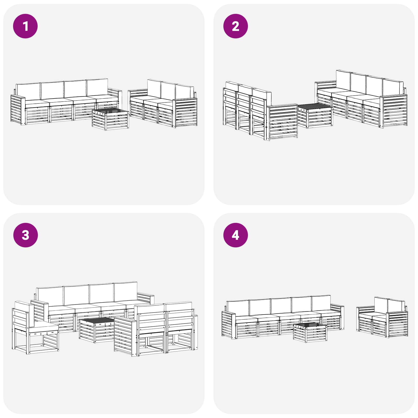 Sofa-Sets Massief Acaciahout image 6