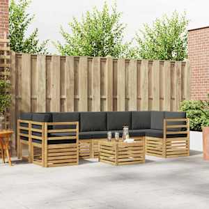 Zunanja garnitura za sedenje 8 pcs Bela in antracit Poliester