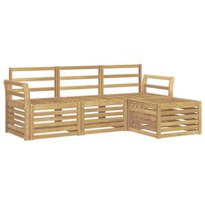 Venkovní pohovková souprava 4 pcs Bílá 193,5 x 122,5 x 73 cm - obrázek 2